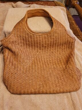 Italian Butter Soft Woven Leather Tote Bag
